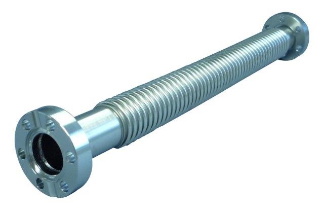 Metallschlauch flexibel 1 Flansch drehbar Edelstahl 1.4404, 1000 mm lang –  Dekont Vakuum Shop